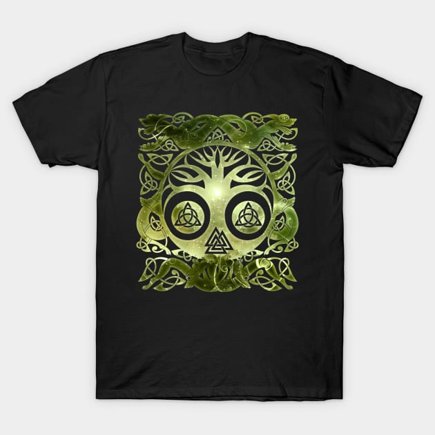 Tree of life - Yggdrasil  and celtic animals T-Shirt by Nartissima